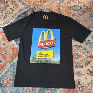 Palace x McDonalds Shirt Mens Palace Skateboards McDonalds Sign Black Size Med